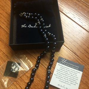 NEW Authentic Danbury Mint Blue Pearls & Earrings